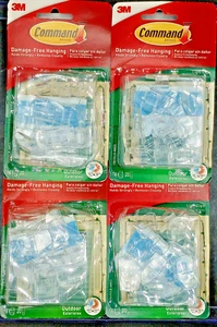 3M Command - Brand Damage-Free Hanging - 16 Clips & 20 Strips Each. 4pack - Picture 1 of 7