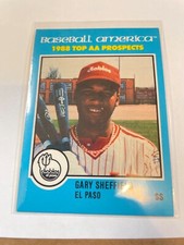Rare 1988 Gary Sheffield AA-22 Top Prospects baseball card El Paso Minor Diablos