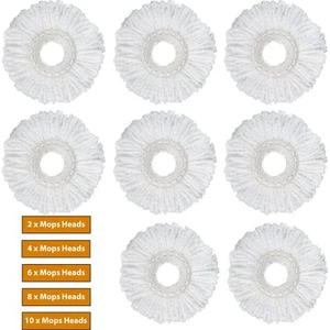 2-10 Spin Mop Heads Refill Replacement 360° Microfiber Home Cleaner Mopping Head - Picture 1 of 10