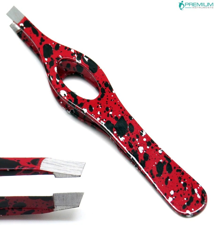 Pinzas de belleza colores y diseños únicos punta inclinada maquillaje herramientas de depilación Foto 1 de 1