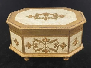 Vtg Florentine Wood Music Jewelry Box "Somewhere My Love" Dr. Zhivago - LISTEN! - Picture 1 of 11