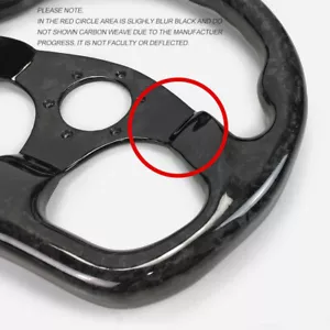 For UNIVERSAL Flat Type Forged Carbon Steering Wheel Body Kit Replacement Part - Foto 1 di 12