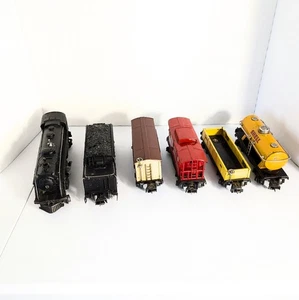 Lionel Prewar O Gauge Train 224E Locomotive & 2224W Whistle Tender + 4 Railcar - Picture 1 of 24
