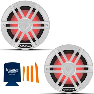 Rockford Fosgate 2 M1D2-8 8" Color Optix Marine Sub White Grille Included - Image 1 of 3