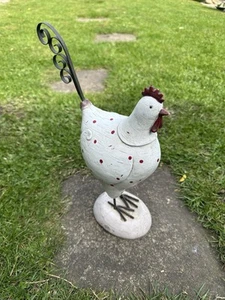 Hand Carved Hand Painted Wooden Chicken Hen Kitchen Decor Farmhouse - Picture 1 of 6