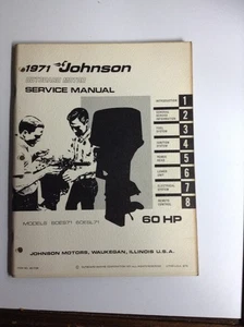 1971 Johnson Evinrude 60HP SERVICE MANUAL 60ES71 60ESL71 LM-7109 OEM - Bild 1 von 1