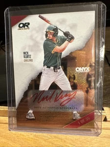 2024 Onyx Rips Nick Kurtz Red Ink On Card Auto /35 - Picture 1 of 2