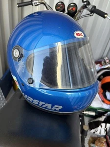 TOURSTAR Full Face Helmet SIZE 7 1/4 Blue BELL Used - Picture 1 of 7