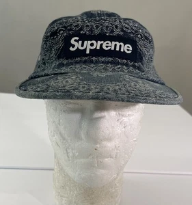 Supreme Bandana Jacquard Denim Camp Cap OS BLAU (SS25 WOCHE 7) (100 % AUTHENTISCH) - Bild 1 von 15