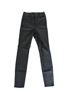 H&M Black Curvy Jeggings Ultra High Waist Ankle Length Stretch Viscose SZ 2 - Picture 1 of 5