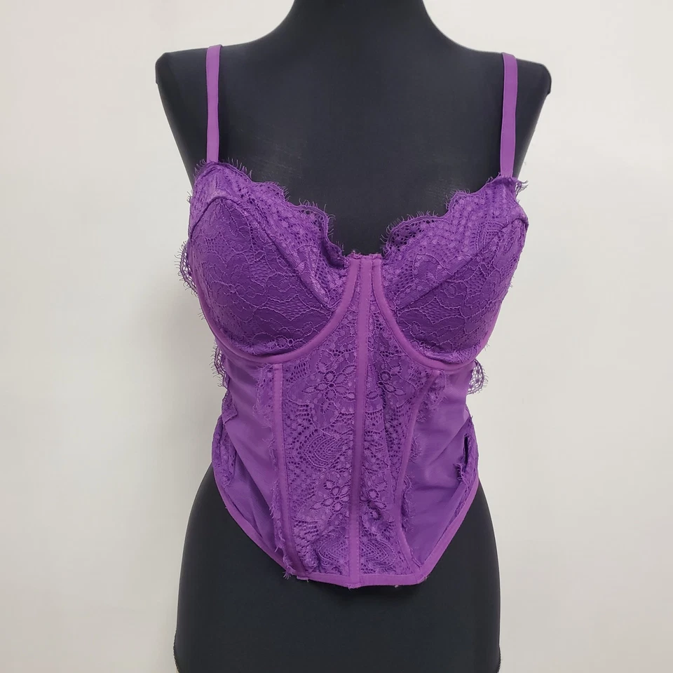 Corsé Top Vintage Rue 21 Mujer Y2K Hada Grunge Bruja Talla XL Estructura Púrpura Foto 1 de 4