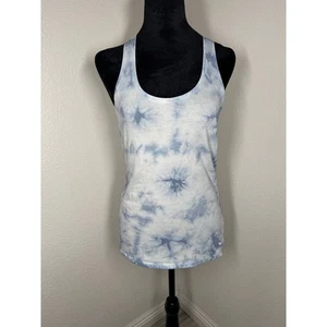 PINK Victoria's Secret Blue Tie Dye Racerback Tank Top Women's Sleepwear - Picture 1 of 5