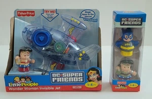 Fisher-Price Little People Super Friends Wonder Woman Invisible Jet Batgirl 2011 - Picture 1 of 13