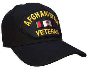 Afghanistan Veteran Hat Black Ball Cap Army Navy Marine Corps Air Force