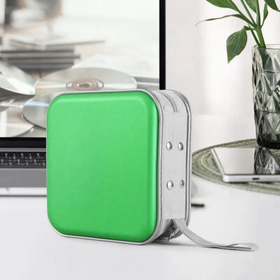 Suporte de DVD VCD verde 34 discos armazenamento portátil CD estojo organizador bolsa álbum - Imagem 1 de 4