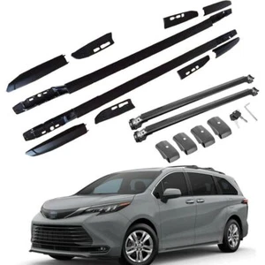 4Pcs Fits for 2021-2023 Sienna XL40 Roof Rail Racks Cross Bars Crossbars - Picture 1 of 6