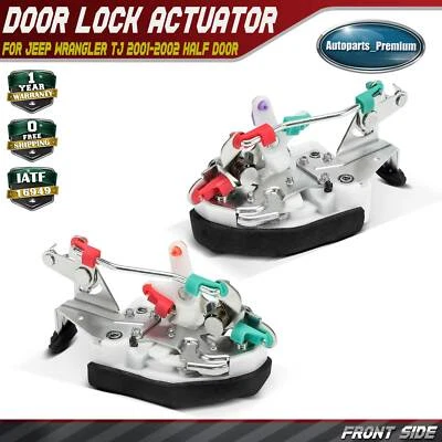 2x Front Driver & Passenger Door Lock Actuator for Jeep Wrangler TJ 2001-2002 - Image 1 of 4