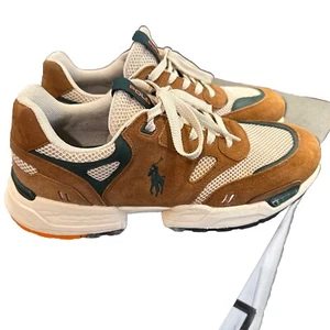 Zapatilla deportiva de gamuza y malla POLO RALPH LAUREN para hombre talla 12 verde cazador - Imagen 1 de 16