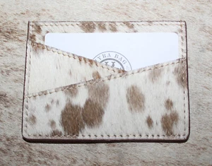 Myra Bags #3171B Hairon cuero manchado identificación 4"x3", tarjetero ~ bloqueo RFID - Imagen 1 de 3