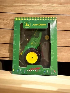 Ceramic Enesco John Deere Tractor Hanging Ornament. Holiday, Christmas - Picture 1 of 2