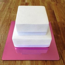 Quadrato Torta Board - Rosa Specchio