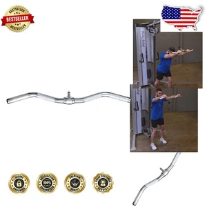 Knurled Grip Aluminum LAT Pull Down Curl Bar for Effective Strength Training - Picture 1 of 11