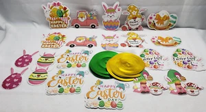 Happy Easter Day Hanging Party Decorations with Spirals Bunny Eggs - Picture 1 of 9