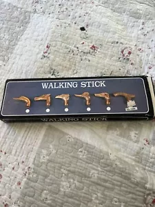 Brass Handled 3 piece walking stick, vgc ~ - Picture 1 of 4