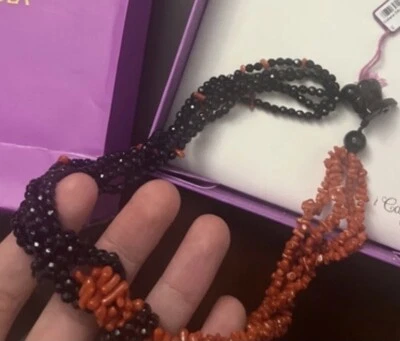 Collana Corallo  e Onice. Rajola - Immagine 1 di 2