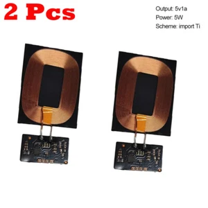 2pcs 5W Standard Wireless Battery Charging Receiver Adapter Module 5V1A Coil - Picture 1 of 7