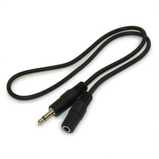 Mycablemart 1.5ft 3.5mm Mono TS 2 Conductor Male to Female Audio Extension Cable