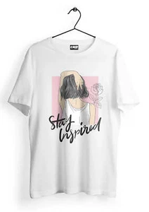 T-Shirt Maglietta Stay Inspired Urban Oversize Tshirt Unisex Idea Regalo Moda - Picture 1 of 5