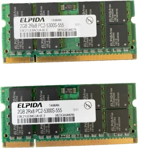 ELPIDA 2 GB 2RX8 PC2-5300S-555 RAM -EBE21UE8ACUA-6E - Picture 1 of 2