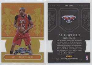 2014-15 Panini Excalibur Crusade Orange Die-Cut /60 Al Horford #100