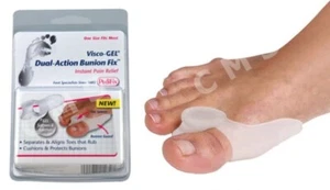 PediFix Visco-Gel Dual Action Bunion Fix Shield Toe Separator Spacer Combo P47