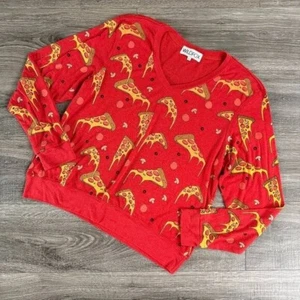 Wildfox Extra Cheesy Pizza Baggy Sweater Boyfriend Fit Size Large - Bild 1 von 6