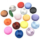 100 Perlglanz Knöpfe bunt 12,5mm für Kleidung Nähen (zufällige Farbe)
