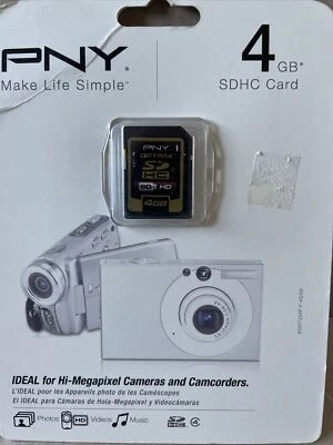 PNY 4GB SDHC Memory Card Optima/Premium New Factory Sealed - Image 1 of 2