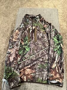 DRAKE WATERFOWL OL TOM TURKEY TECH 1/4 ZIP CAMO PULLOVER WITH SPINE PAD