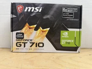MSI NVIDIA GeForce GT 710 Graphic Card | 2 GB DDR3 64-bit | Sealed - Picture 1 of 4
