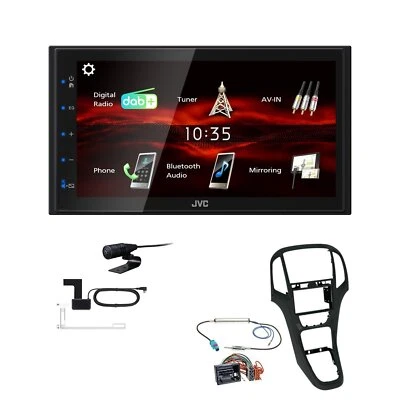 JVC Bluetooth 2DIN DAB+ Autoradio für Opel Astra J ab 2009 schwarz - Bild 1 von 4