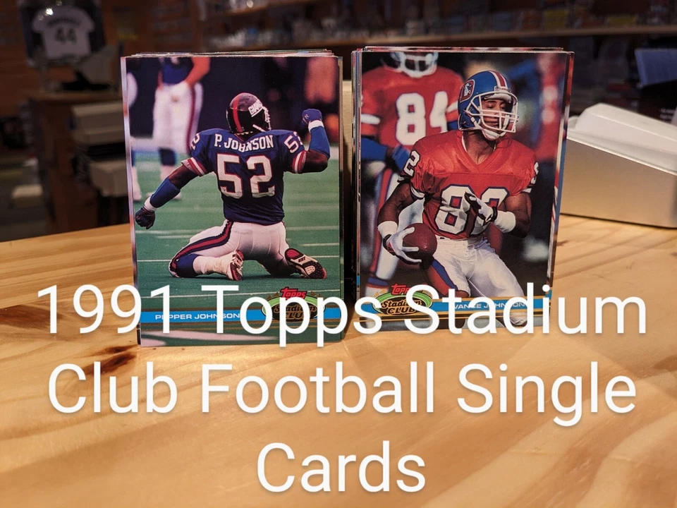 1991 Topps Stadium Club Football Single Cards (1-249). Complete Your Set. - Image 1 of 1