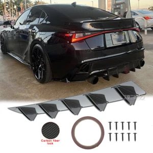 For Lexus IS300 IS200 Rear Diffuser Bumper Fins Spoiler Lips Carbon Fiber Look - Bild 1 von 17