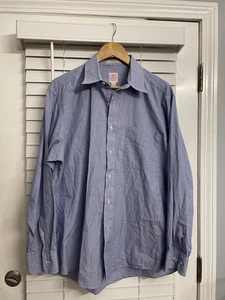 J. PRESS Mens LS Blue Oxford French Button Up Single Needle Tailor USA | 16.5-35 - Picture 1 of 10