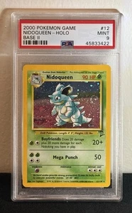 2000 POKEMON BASE SET 2 #12 NIDOQUEEN-HOLO PSA 9 (SWIRL) - Picture 1 of 2