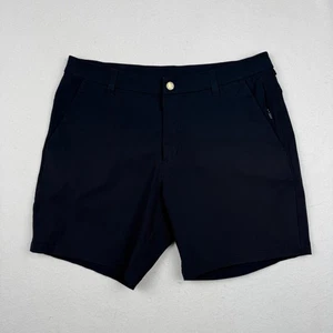 Lululemon Shorts Mens 32 7" Navy Chino Golf Zip Pocket Stretch Quick Dry Casual - Picture 1 of 7