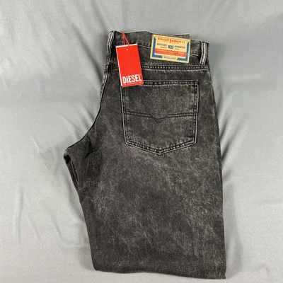 Diesel Jeans 1995 D Sark Slim Straight 36 x 32 Black Cotton NWT MSRP $225 - Image 1 of 4