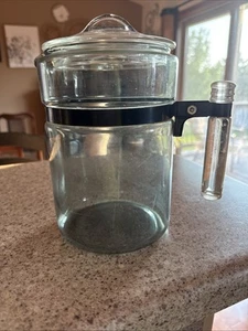 VTG Pyrex Flameware Glass Coffee Pot Stovetop Percolator 7826-B, Pot & Lid Only - Picture 1 of 5