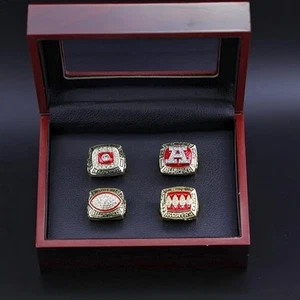 Buffalo 1990 1991 1992 1993 Bills Four Championship Ring Set colección de exhibición - Imagen 1 de 5