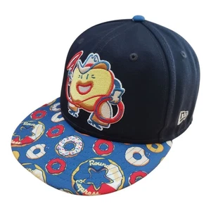 Para hombres-New Era Azul Redondo Rock Express Tema Noches 59FIFTY Sombrero Ajustado 7 1/4 - Imagen 1 de 9